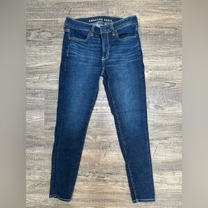 American Eagle Dark Wash Low-Rise Jeggings